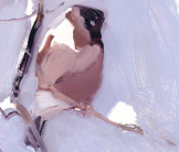 Bullfinch painting by Esther Tyson