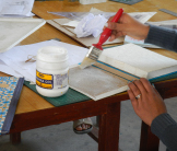 Circus silks screenprint by EBT Refuge girls